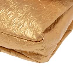 مملوكة مسبقًا Louis Vuitton Gold Monogram Coated Fabric Limited Edition Limelight African Queen Clutch 