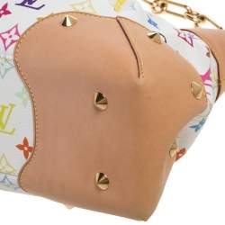 مملوكة مسبقًا Louis Vuitton White Multicolore Monogram Canvas Judy GM Bag