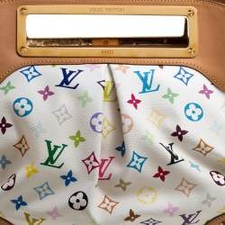 مملوكة مسبقًا Louis Vuitton White Multicolore Monogram Canvas Judy GM Bag