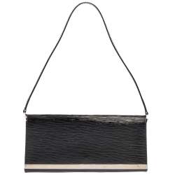 مملوكة مسبقًا حقيبة لوي فيتون "سيفيغن" جلد إيبي أسود إليكتريك 