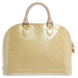 مملوكة مسبقًا Louis Vuitton Vert Impression Monogram Vernis Leather Alma PM Bag
