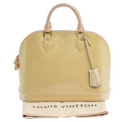 مملوكة مسبقًا Louis Vuitton Vert Impression Monogram Vernis Leather Alma PM Bag