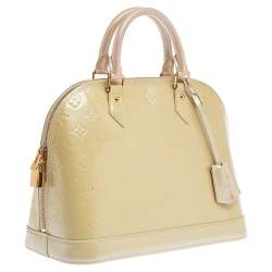 مملوكة مسبقًا Louis Vuitton Vert Impression Monogram Vernis Leather Alma PM Bag