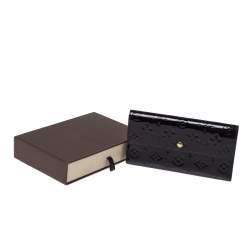 Pre Owned محفظة لوى فيتون "سارا" جلد لامع مونوغرامي عنابي