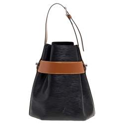 Pre Owned Louis Vuitton Black Epi Leather Twist Bucket Bag