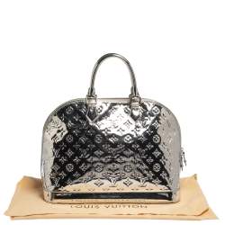 Pre Owned Louis Vuitton Silver Monogram Miroir Limited Edition Alma MM Bag