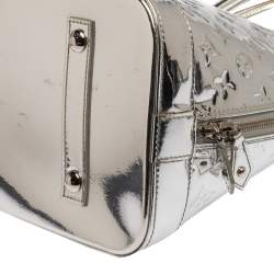 Pre Owned Louis Vuitton Silver Monogram Miroir Limited Edition Alma MM Bag