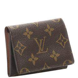 مملوكة مسبقًا محفظة لوي فيتون "انفيلوي كارت ذو فيزيت كانفاس مونوغرامي