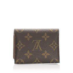 مملوكة مسبقًا محفظة لوي فيتون "انفيلوي كارت ذو فيزيت كانفاس مونوغرامي