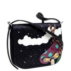 Pre Owned Louis Vuitton Black Monogram Limited Edition Patchwork Conte de Fees Musette Bag