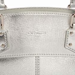 Pre Owned Louis Vuitton Metallic Silver Suhali Leather Lockit PM Bag