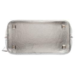 Pre Owned Louis Vuitton Metallic Silver Suhali Leather Lockit PM Bag