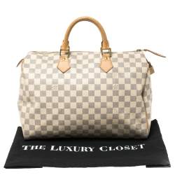 Pre Owned حقيبة لوي فيتون "سبيدي 35" كانفاس دامييه أزرق سماوي