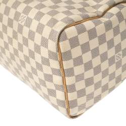 Pre Owned حقيبة لوي فيتون "سبيدي 35" كانفاس دامييه أزرق سماوي