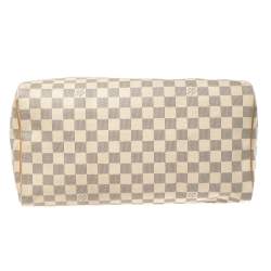 Pre Owned حقيبة لوي فيتون "سبيدي 35" كانفاس دامييه أزرق سماوي