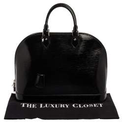 مملوكة مسبقًا حقيبة لوي فيتون "ألما جي إم" جلد إيبي إليكتريك أسود