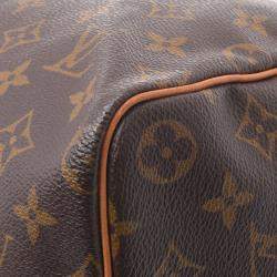 Pre Owned Louis Vuitton Brown Monogram Canvas Speedy 40 Bag