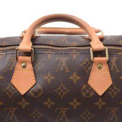 Pre Owned Louis Vuitton Brown Monogram Canvas Speedy 40 Bag