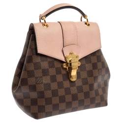Pre Owned Louis Vuitton Magnolia Damier Ebene Canvas Clapton Backpack