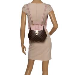 Pre Owned Louis Vuitton Magnolia Damier Ebene Canvas Clapton Backpack