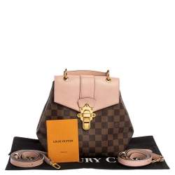 Pre Owned Louis Vuitton Magnolia Damier Ebene Canvas Clapton Backpack