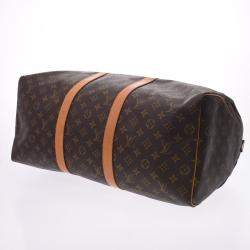 Pre Owned Louis Vuitton Brown Monogram Canvas Keepall 50 Bag