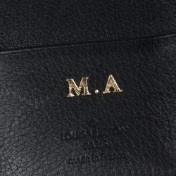 مملوكة مسبقًا Louis Vuitton Black Monogram Mahina Leather Amelia Wallet