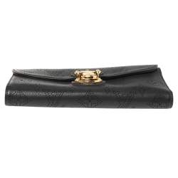مملوكة مسبقًا Louis Vuitton Black Monogram Mahina Leather Amelia Wallet