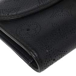 مملوكة مسبقًا Louis Vuitton Black Monogram Mahina Leather Amelia Wallet