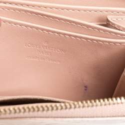 Pre Owned Louis Vuitton Rose Florentine Monogram Vernis Zippy Coin Purse