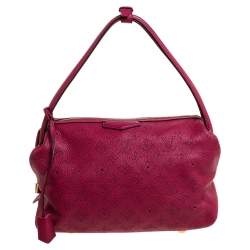 Pre Owned Louis Vuitton Grenat Mahina Leather Galatea PM Bag