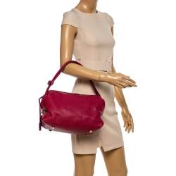 Pre Owned Louis Vuitton Grenat Mahina Leather Galatea PM Bag