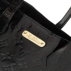 Pre Owned Louis Vuitton Vert Bronze Monogram Vernis Wilshire MM Bag