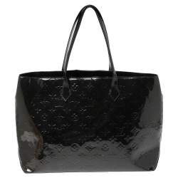 Pre Owned Louis Vuitton Vert Bronze Monogram Vernis Wilshire MM Bag