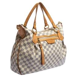 مملوكة مسبقًا حقيبة لوي فيتون إيفورا كانفاس أزور دامييه متوسطة