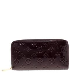 LOUIS VUITTON Monogram Vernis Zippy Wallet Amarante