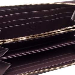 مملوكة مسبقًا محفظة لوي فيتون "زيبي" جلد لامع مونوغرامي عنابي 