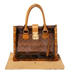 Pre Owned حقيبة لوي فيتون أمبر نيو مونوغرامية شفافة كاباس MM