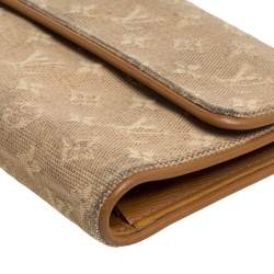 Pre Owned محفظة لوي فيتون كانفاس ميني لين كريمي