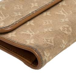 Pre Owned محفظة لوي فيتون كانفاس ميني لين كريمي