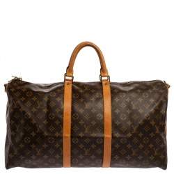 Pre Owned Louis Vuitton Monogram Canvas Keepall Bandouliere 55 Bag