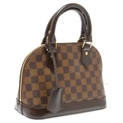 vuitton louis damier alma ebene bb canvas bag satchels