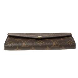 Pre Owned Louis Vuitton Monogram Canvas Sarah Wallet 