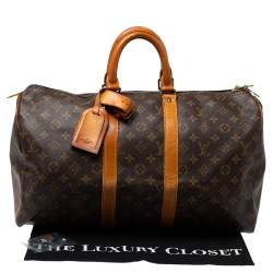 مملوكة مسبقًا Louis Vuitton Monogram Canvas Keepall 45 Bag