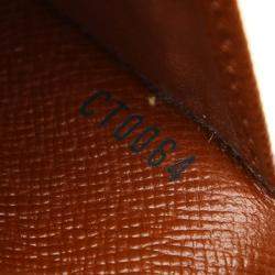 Pre Owned Louis Vuitton Brown Monogram Canvas Porte Tresor Wallet 