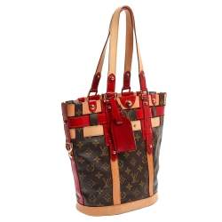 Pre Owned Louis Vuitton Red Monogram Canvas and Leather Limited Edition Rubis Neo Bucket Bag