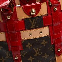 Pre Owned Louis Vuitton Red Monogram Canvas and Leather Limited Edition Rubis Neo Bucket Bag