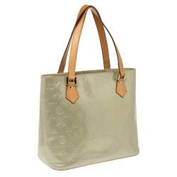 Pre Owned حقيبة لوي فيتون هيوستون جلد لامع مونوغرامي أخضر نعناعي