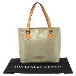 Pre Owned حقيبة لوي فيتون هيوستون جلد لامع مونوغرامي أخضر نعناعي