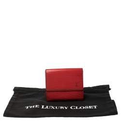 Louis Vuitton Red Epi Leather Elise Wallet